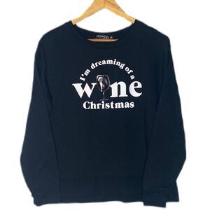 Medium Dreaming of a Wine Christmas, Long Sleeve Christmas Sweater